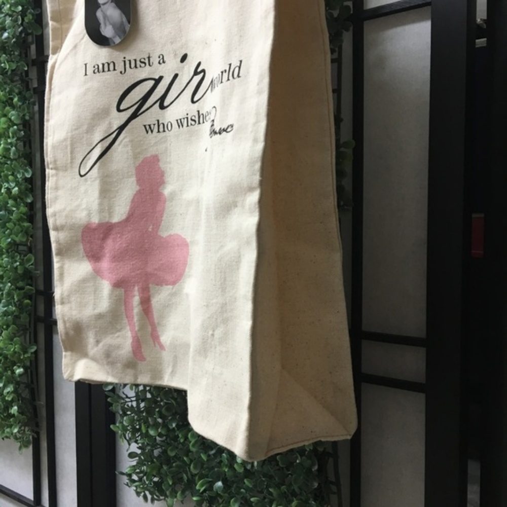Marilyn Monroe Canvas Tote Bag Quote - Picture 2 of 2